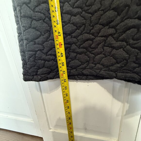 Vintage Dark Iron Gray Textured Button-down Long Trench Coat - Picture 13 of 14